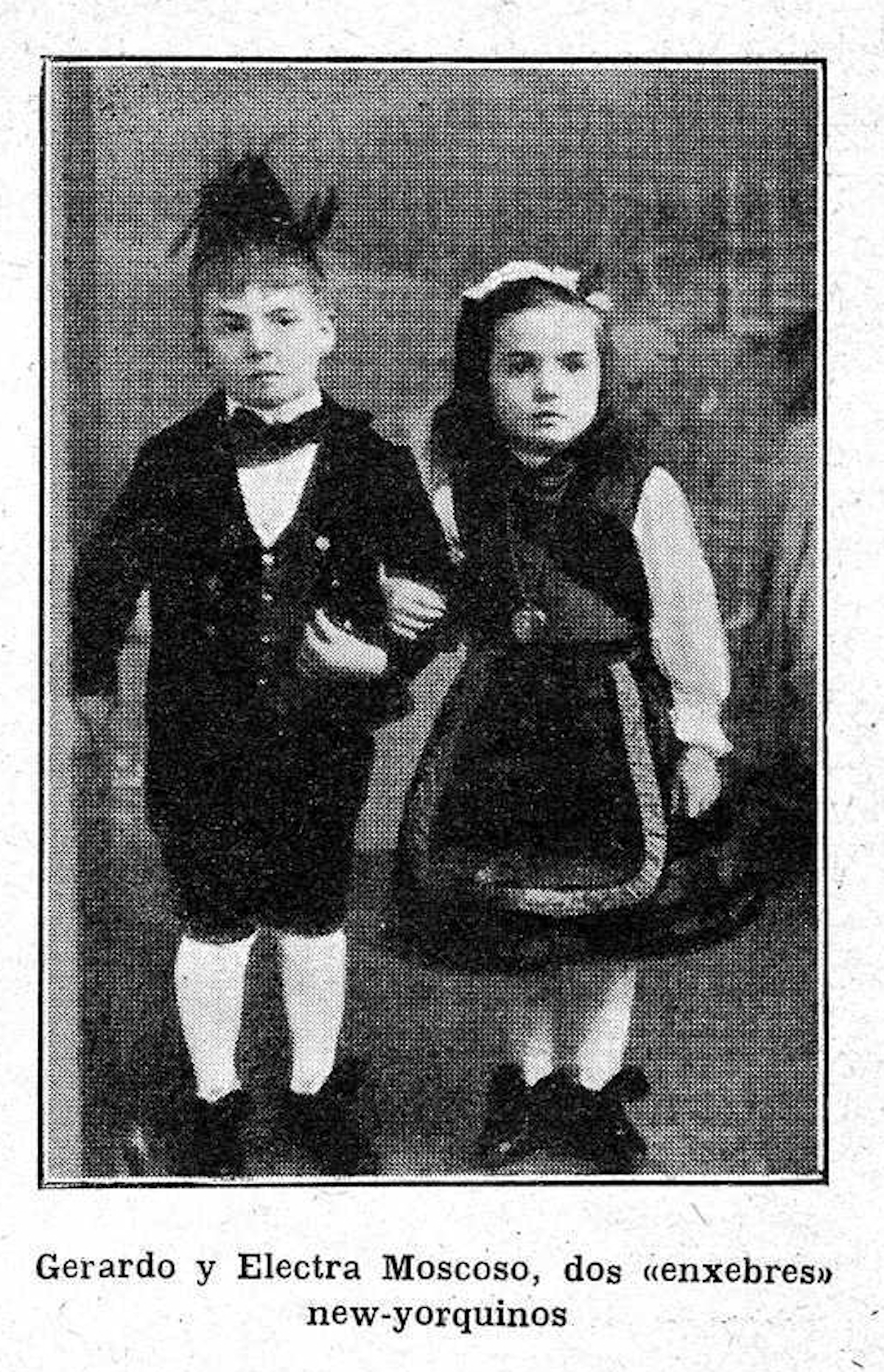“Traditional” Galician children in New York (Vida gallega, May 1910)
