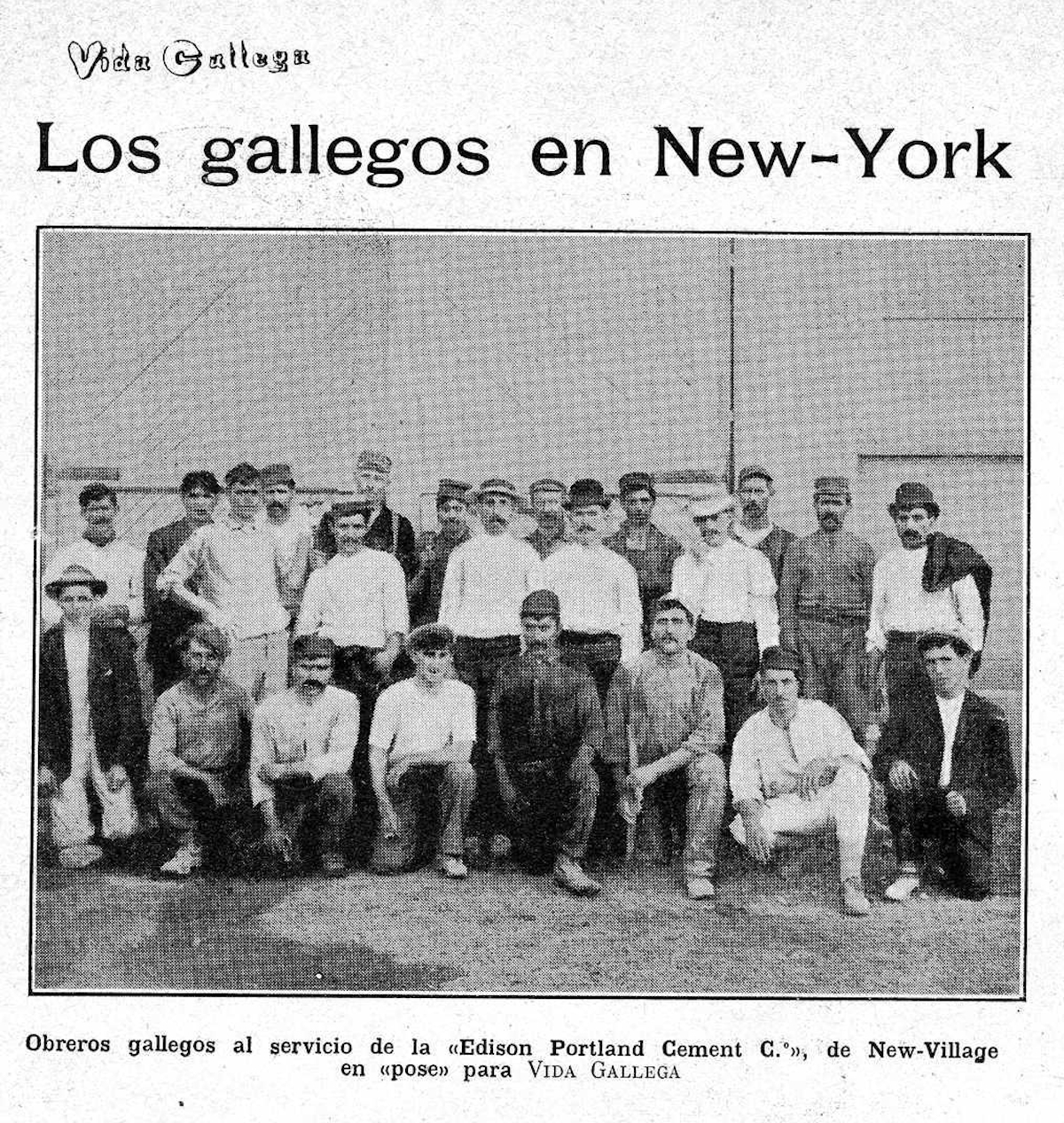 Obreiros galegos en Nova York (Vida gallega, maio 1910)