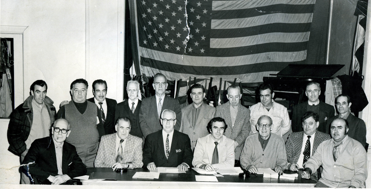 Comité de recuperación do edificio A Senra (Bergondo) en “La Nacional”, Nova York (1969) (Arquivo Municipal de Bergondo)