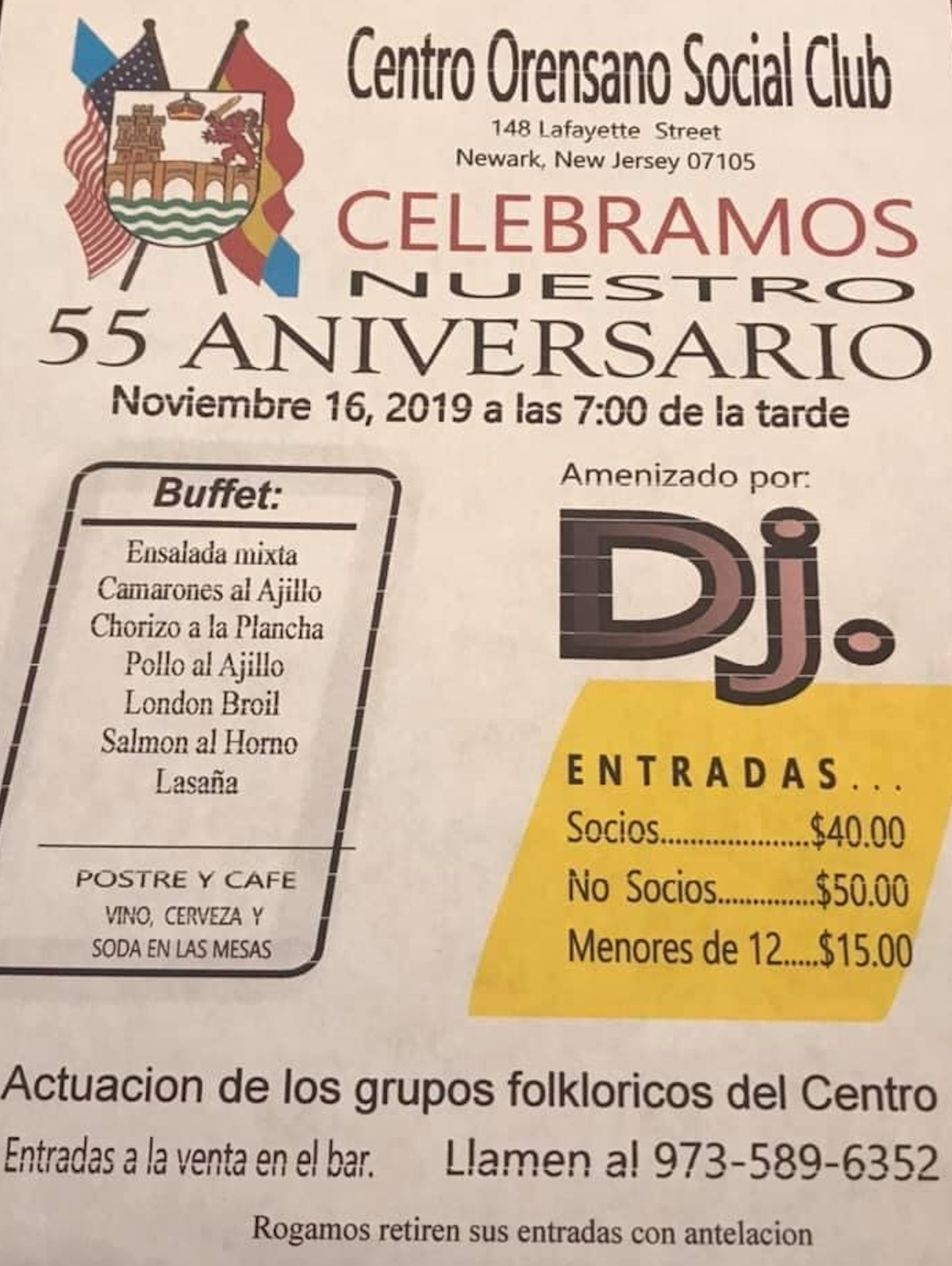 Centro Orensano Social Club, New Jersey, 55th anniversary (web)