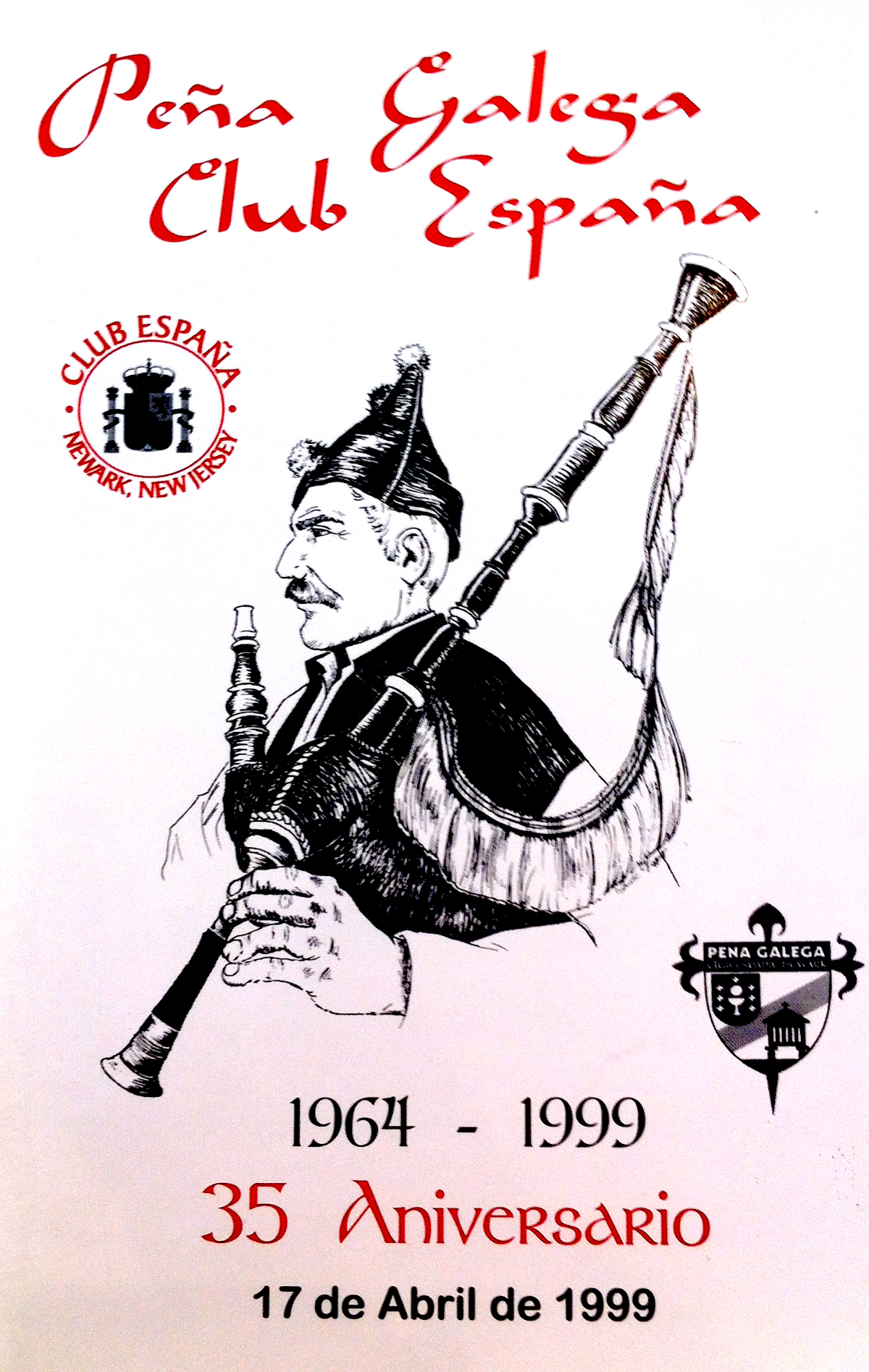 Peña Galega, Club España, Newark,  35th anniversary (Arquivo da Emigración Galega)